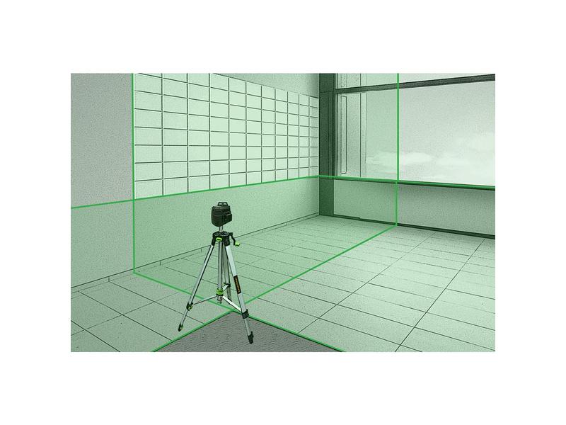 Laserliner Kreuzlinien-Laser PocketPlane-Laser 3G Set 150 c Dreidimensionaler, handlicher Laser mit einem horizontalen und zwei vertikalen grünen 360°-Laserkreisen