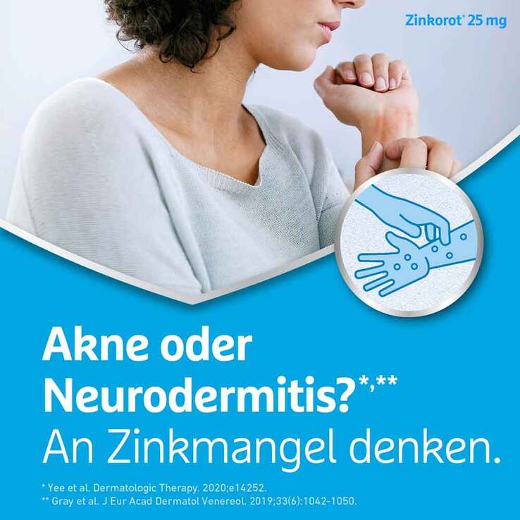 Zinkorot 25 mg hochdosierte Zink Tabletten, 50 St