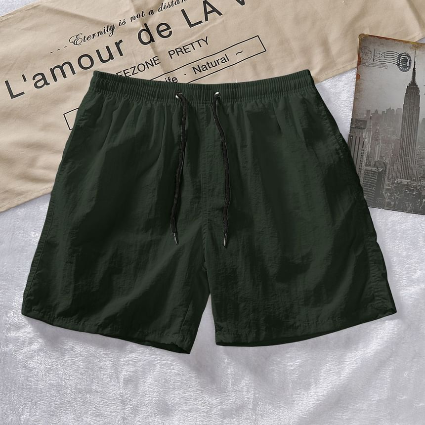 Posive - Effen shorts met trekkoord in de taille