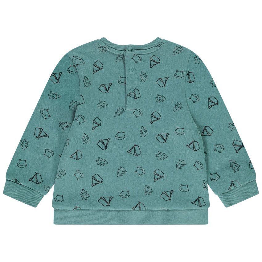 Lot de 3 sweats en molleton gratté imprimé fantaisie pour bébé garçon - Kaki