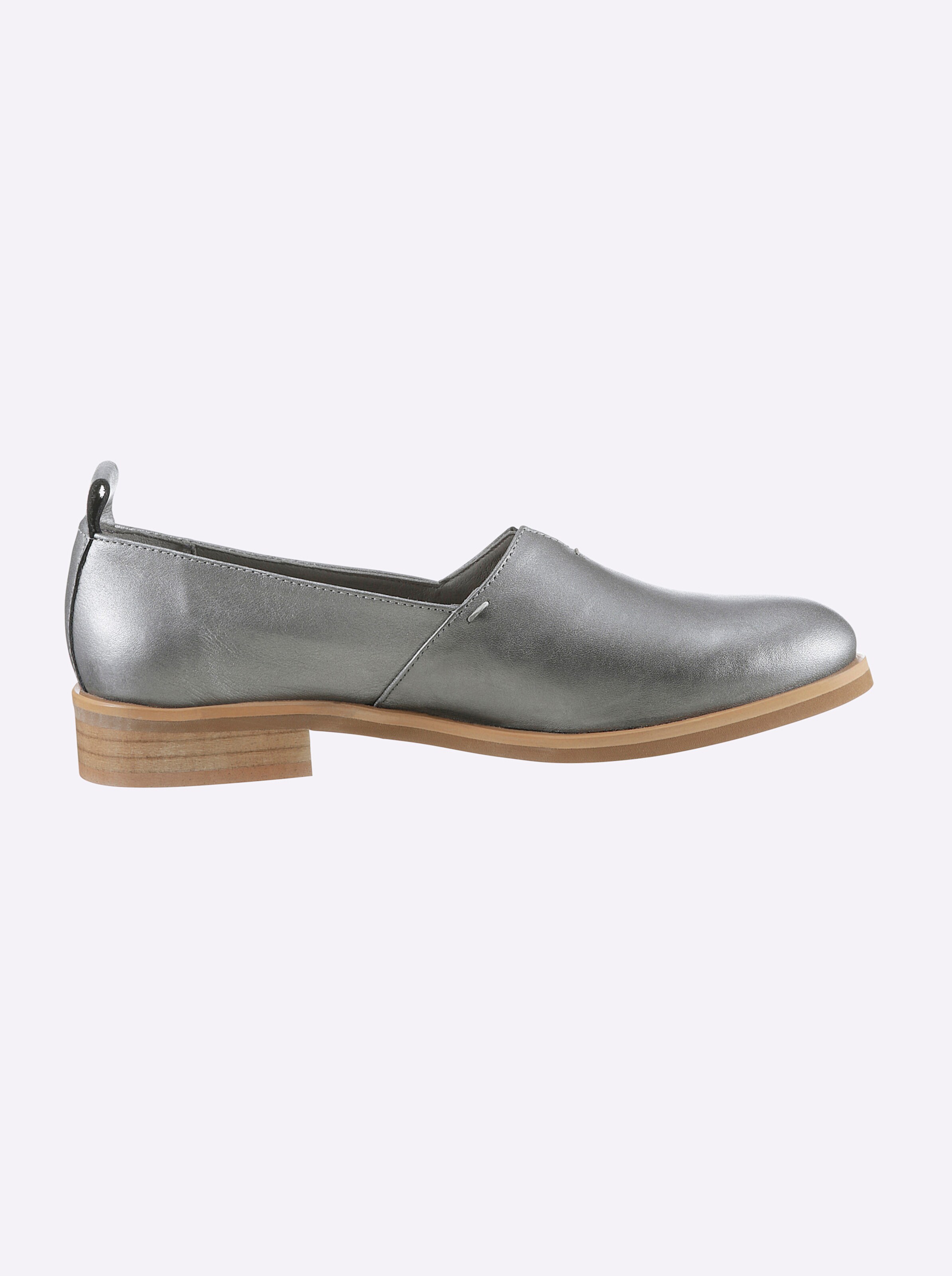 heine Slipper in grau-metallic
