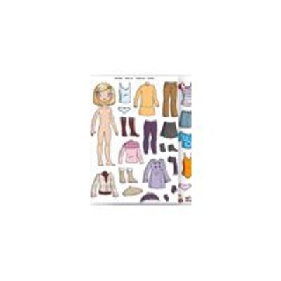Apli - 37 gommettes repositionnables - Vêtements filles