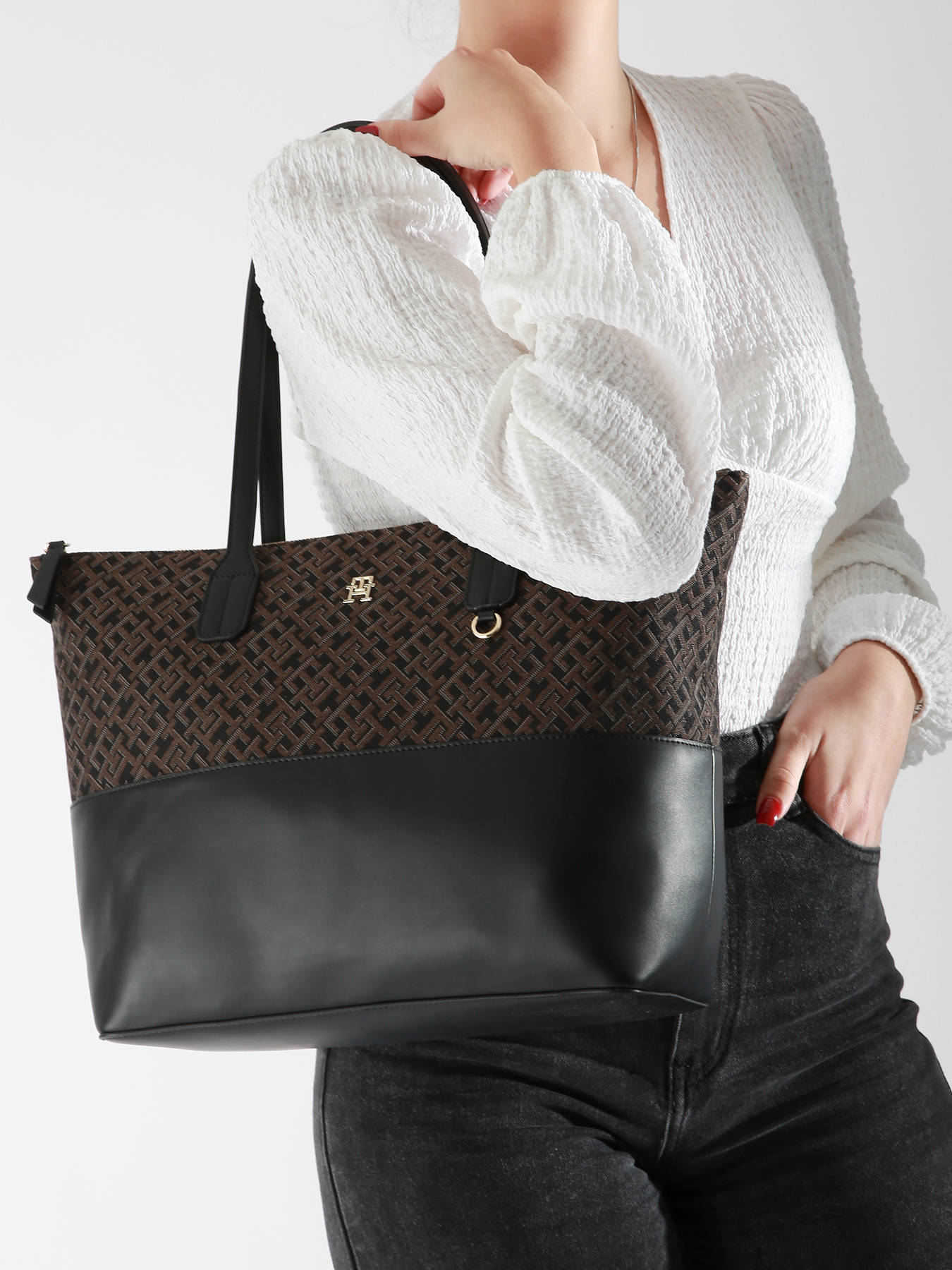 sac port paule Th jacquard polyester TOMMY HILFIGER