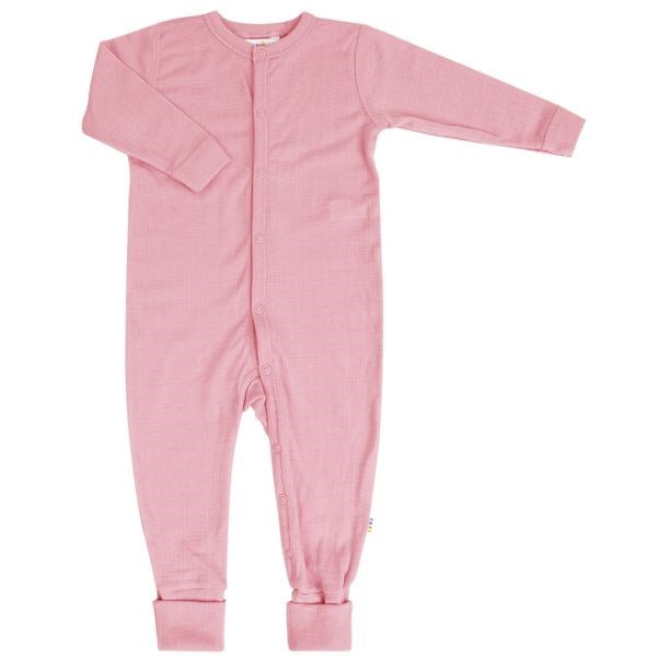 Uld Rib Old Rose Natdragt 2 i 1 - Joha → Luksusbaby.dk