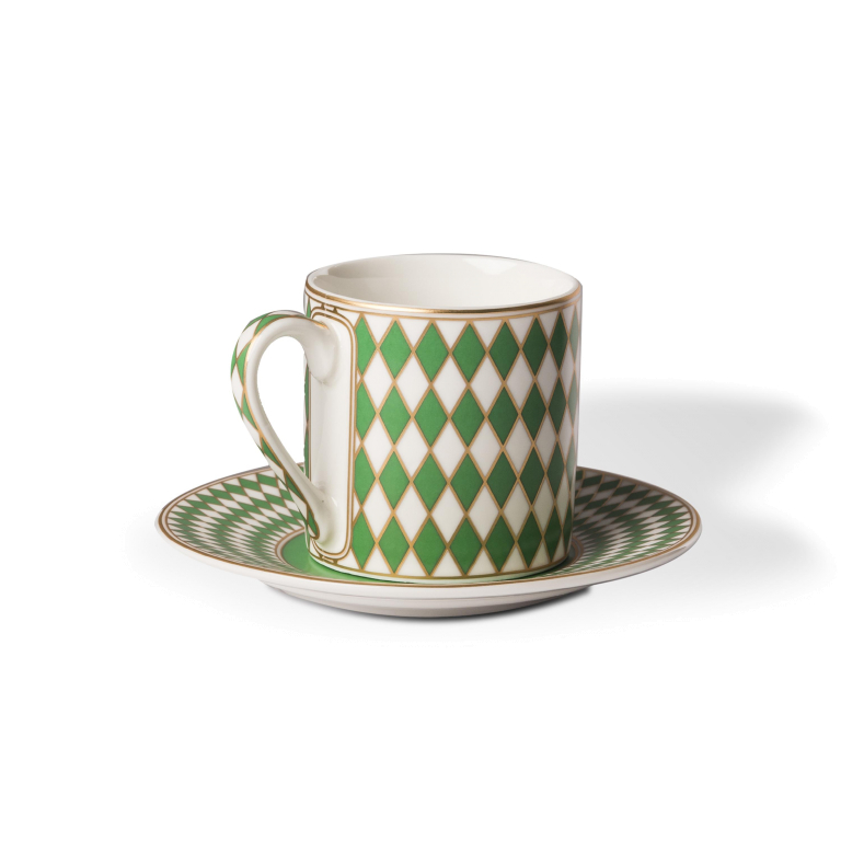POLSPOTTEN Chess Espresso mok set van 4