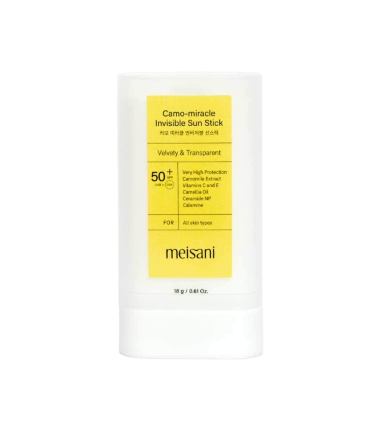Meisani - Protetor solar facial em bastão Camo-miracle Invisível FPS50+