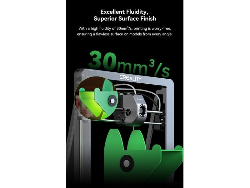 Creality Filament PLA Fast Schwarz 1.75 mm Filament für 3D-Drucker