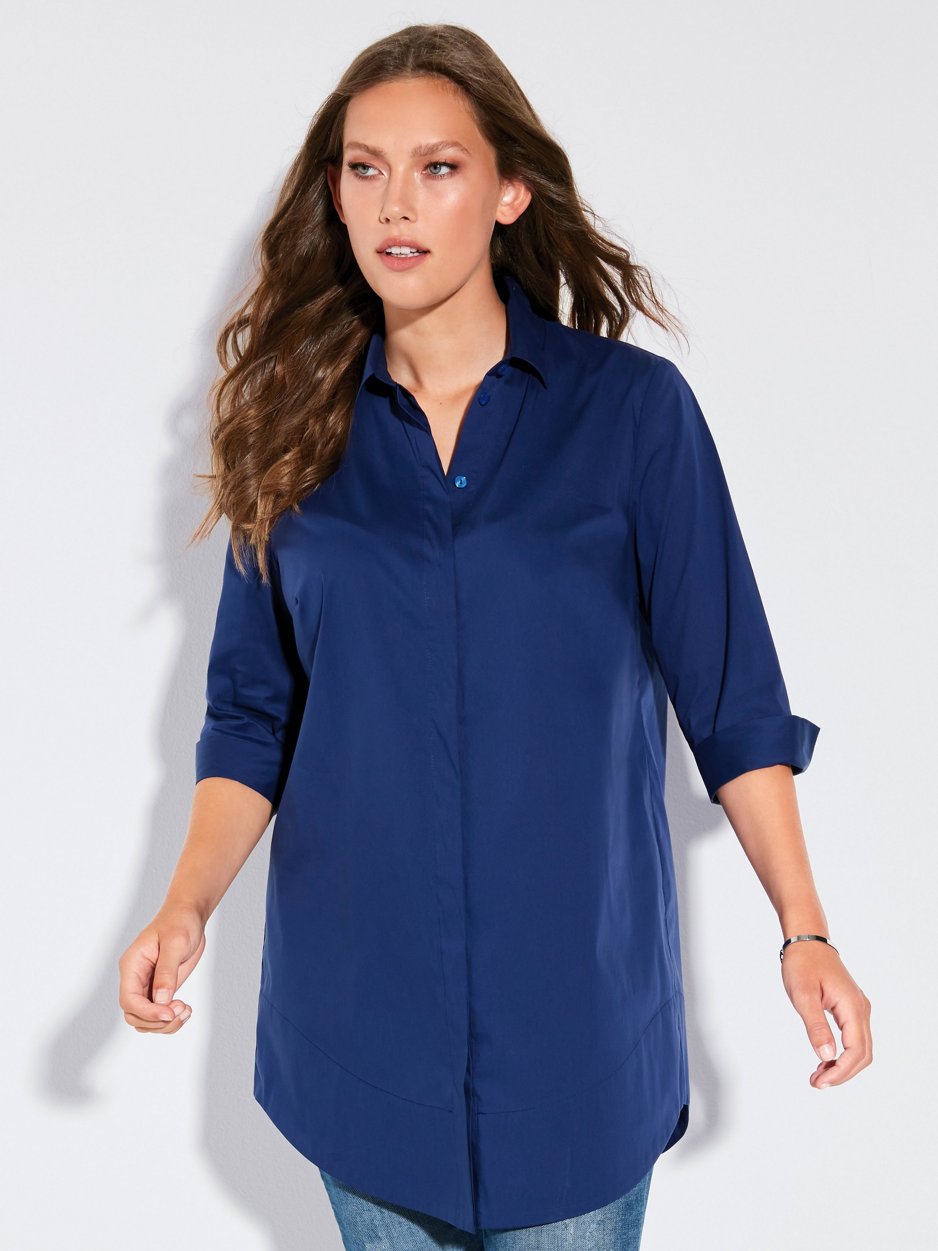 Longbluse mit 3/4-Arm
