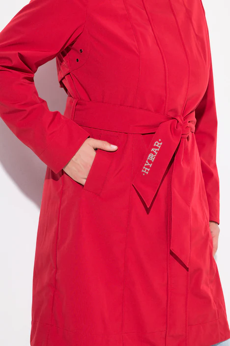 HYPRAR Softshell-Trenchcoat, wasserabweisend, Gürtel, salsa