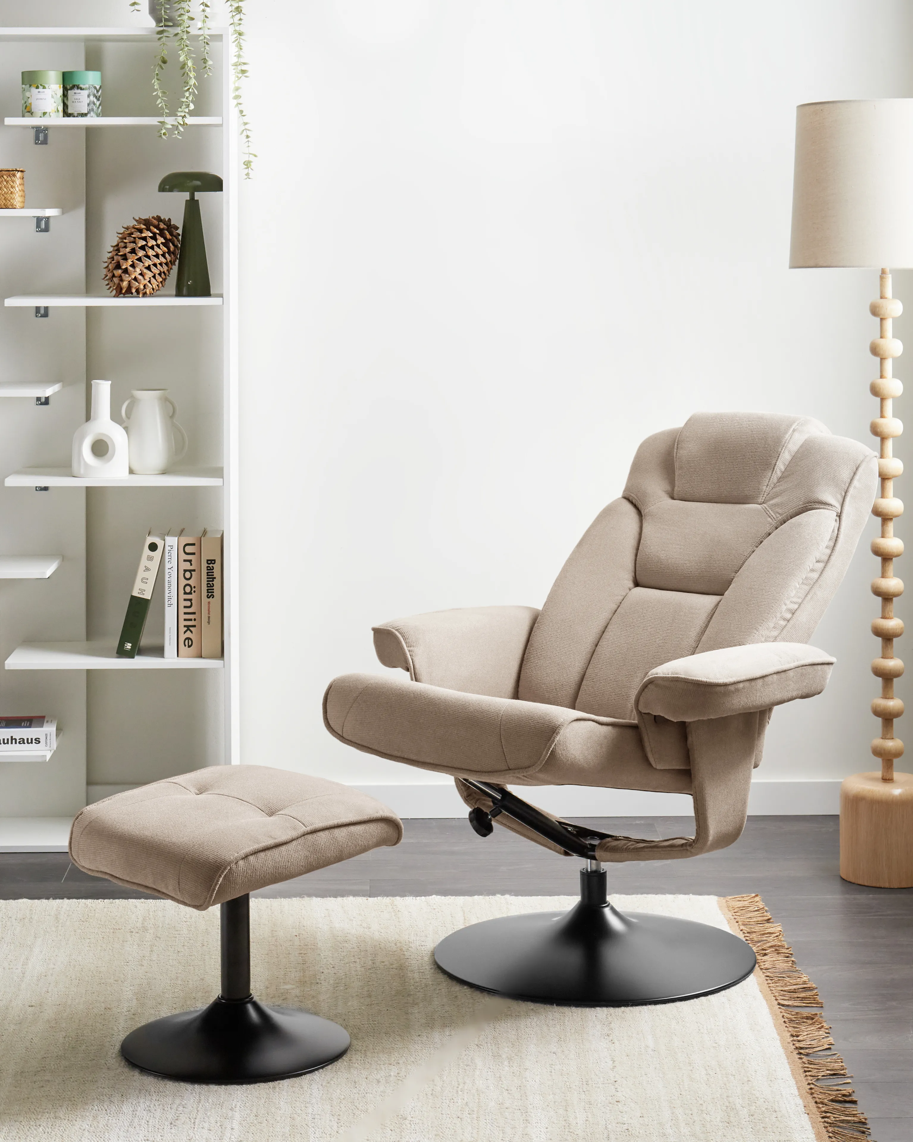 Relaxfauteuil NYKS Stof Taupe