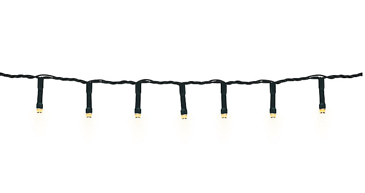 Guirlande lumineuse LED connectée intérieure et extérieure blanc chaud câble noir 8 fonctions 24,95 m