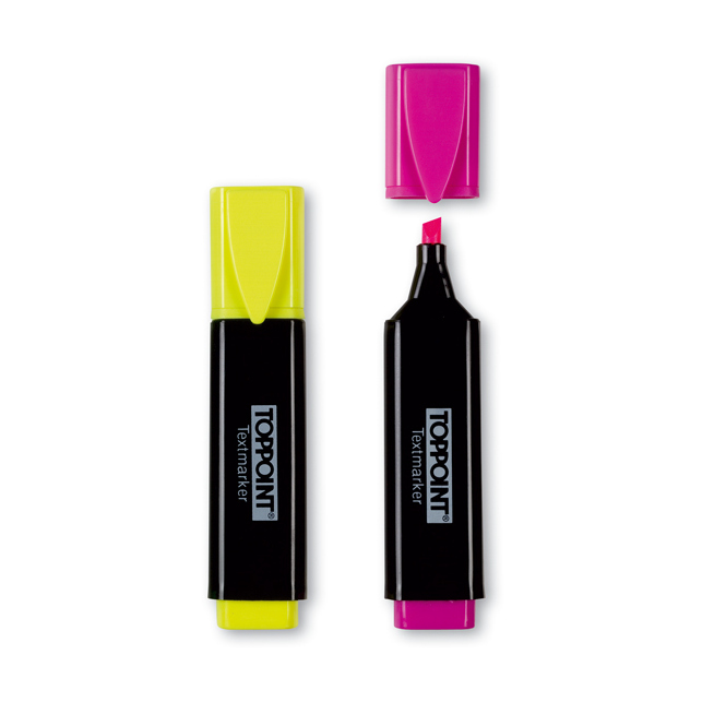 Textmarker 4er Pack, 3 Farben