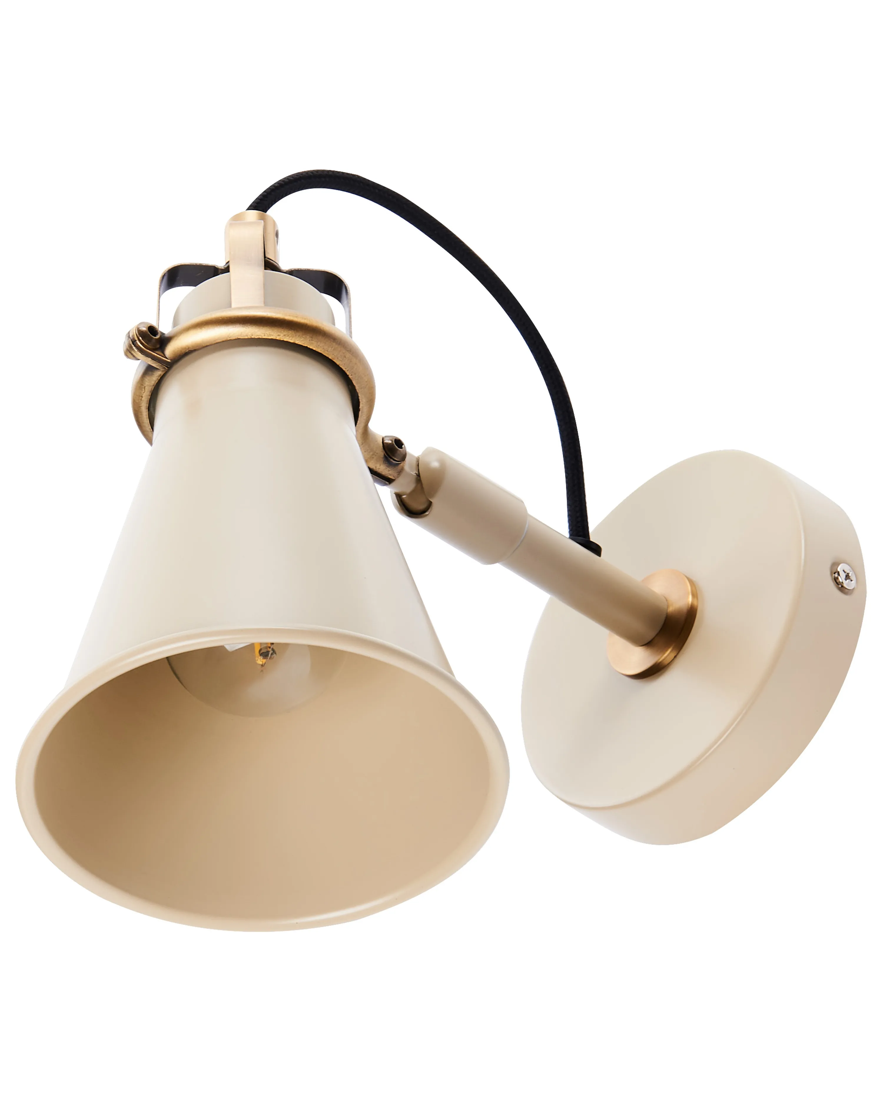 Set van 2 wandlampen MOYOLA verstelbaar Metaal Beige