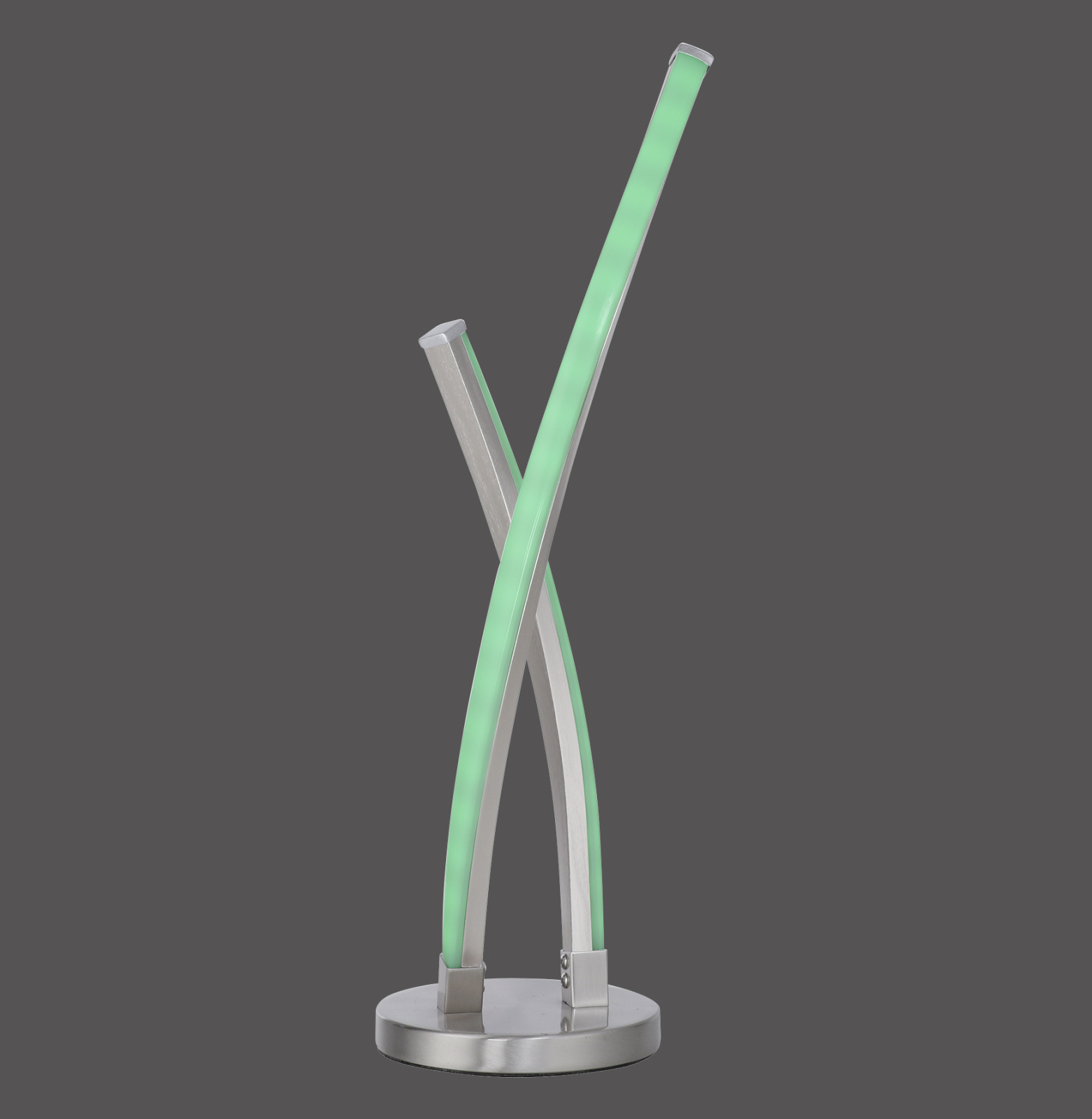 LED-Tischleuchte - stahlfarben - SmartHome - Farbwechsel