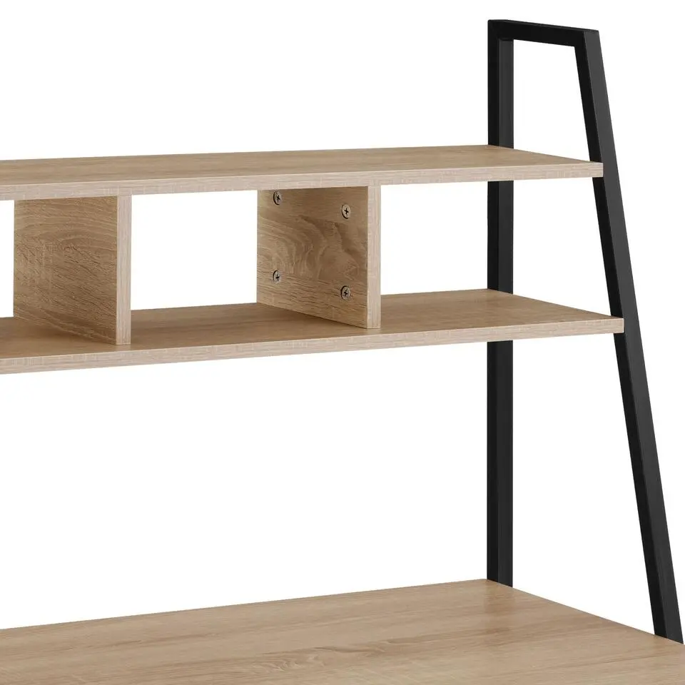 tectake Bureau Exeter 85,5x46,5x140cm, Industrieel Licht Hout, Eiken Sonoma
