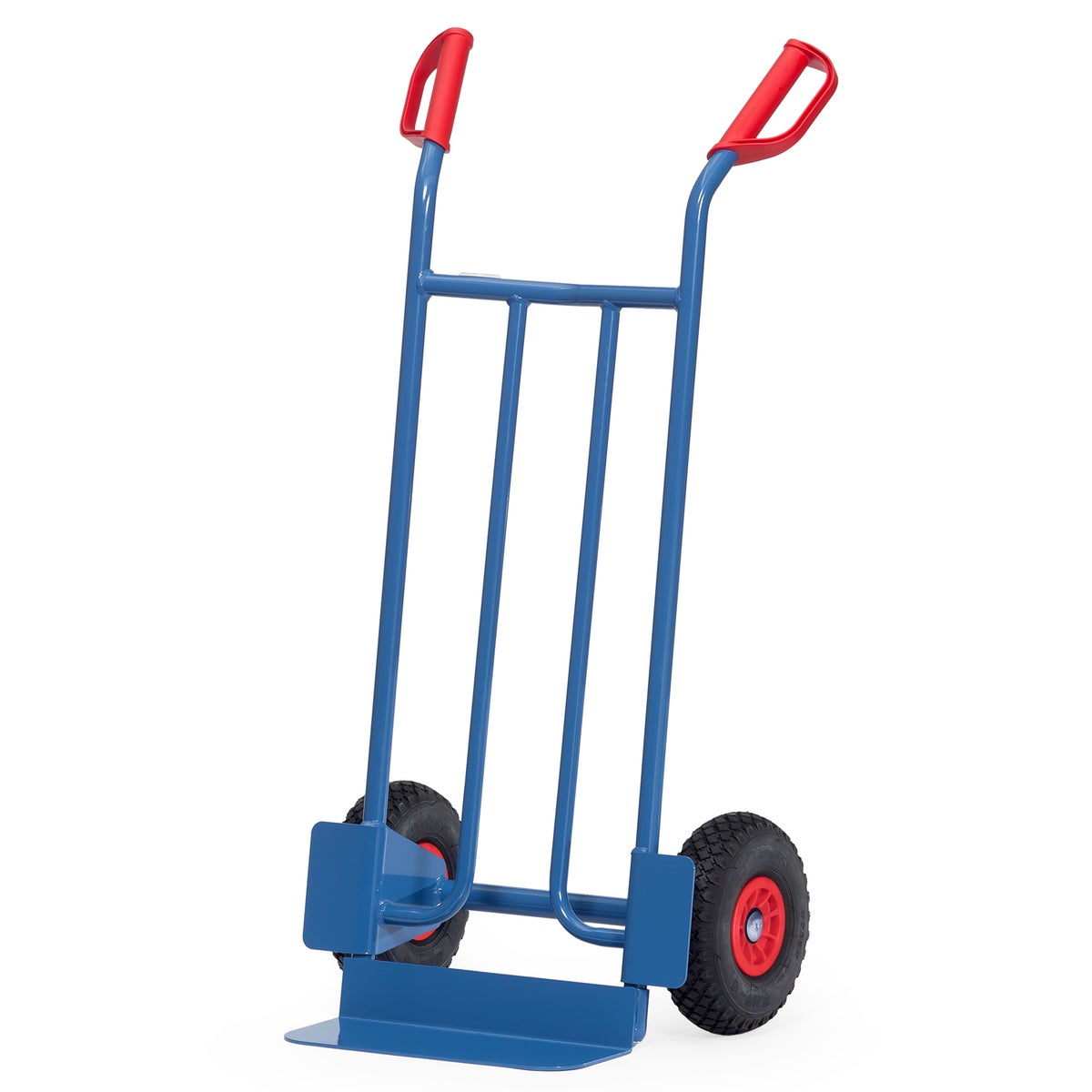 Fetra stalen buiskruiwagen met polyurethaanbanden, hoogte 1150 mm, schep 150x400mm