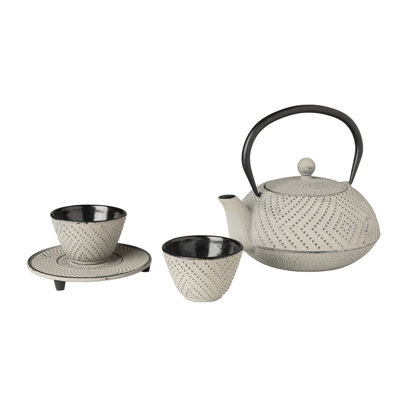 Theekopjes Yuka - set van 2 - grijs