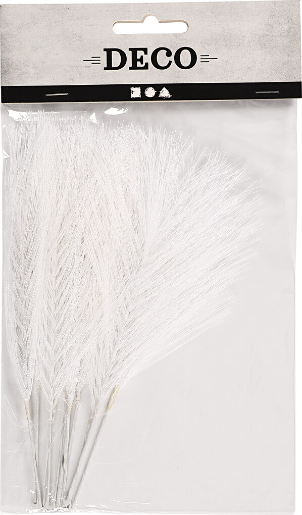 Kunstige Fjer - L 15 CM - B 8 CM - Hvid - 10 Stk
