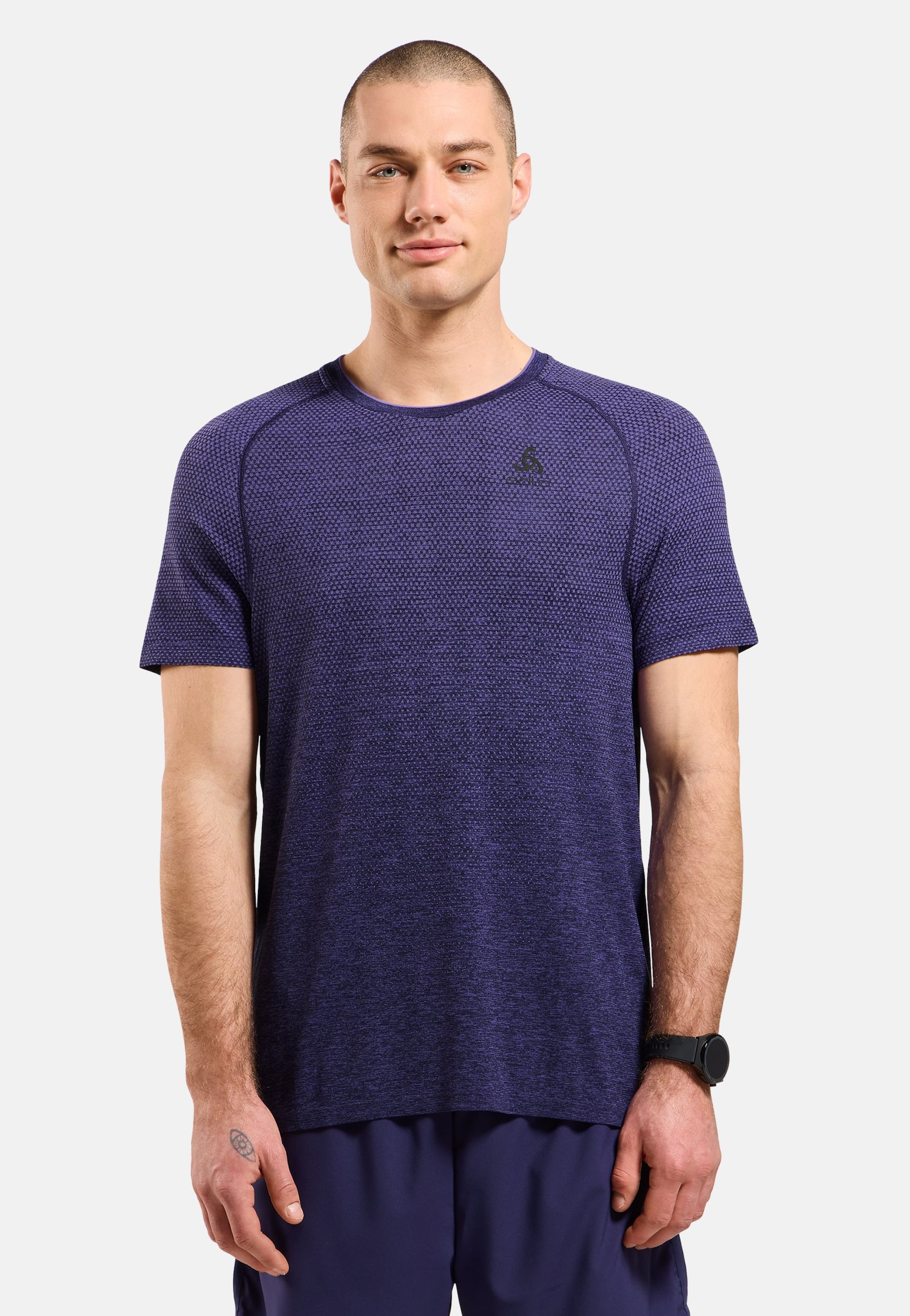 Essentials Seamless Laufshirt in eclipse melange