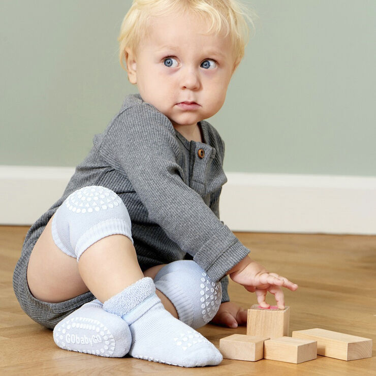 GoBabyGo Skridsikre Strømper Tyk Bomuld Sky blue
