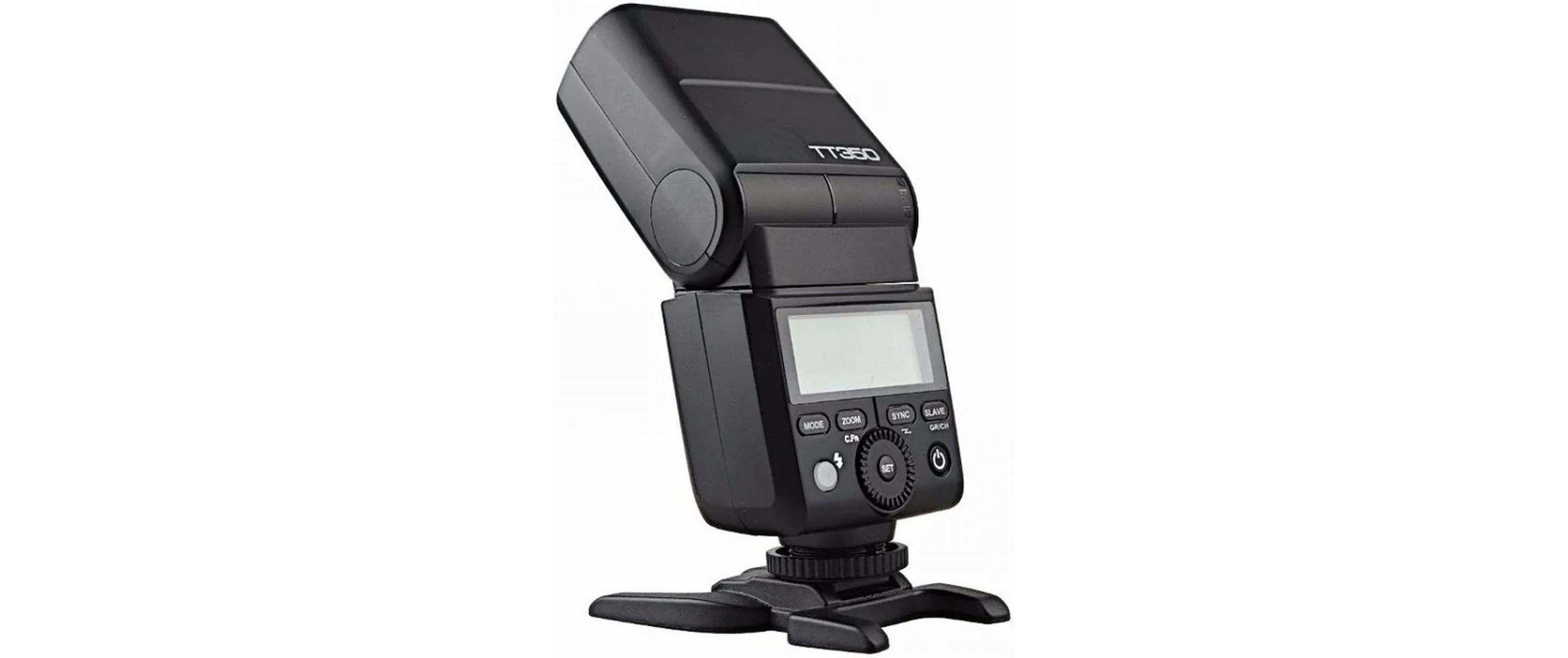 Mini-Kamera-Blitz TT350SVielseitiges Systemblitzgerat mit HSS und drehbarem Kopf