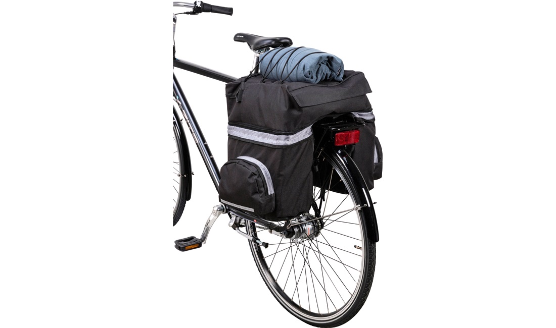 Cykeltaske 3 delt sort/grå