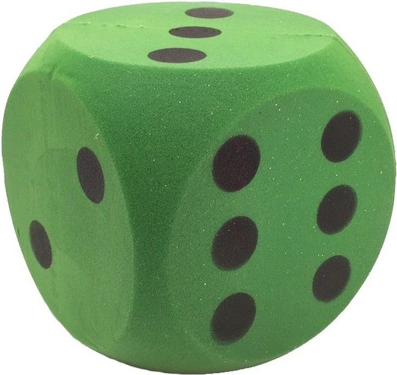 Sinterklaas spel met groene dobbelsteen - Pakjesavond Sinterklaasspel dobbelstenen set