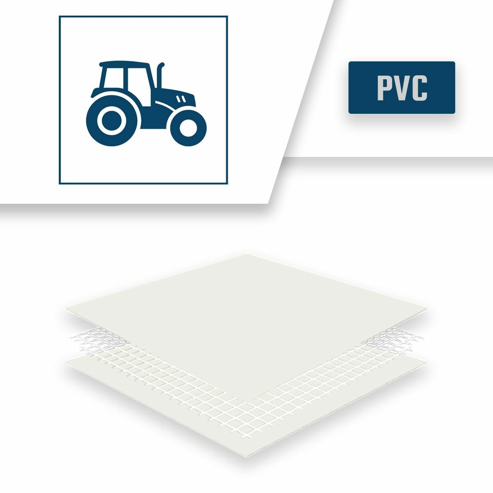 Bâche agricole 4x5 m blanc crème - qualité 5 ans tecplast 506ag - bâche pvc