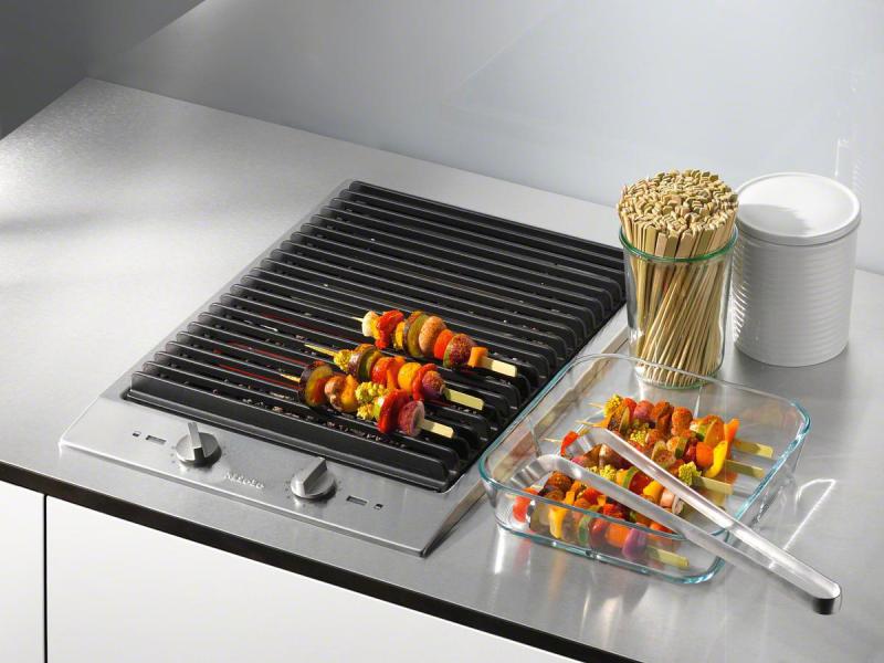 Miele Gussgrill CombiSet CS 1322 BG Edelstahl Gusseisen-Kochfeld mit 0 Herdplatten