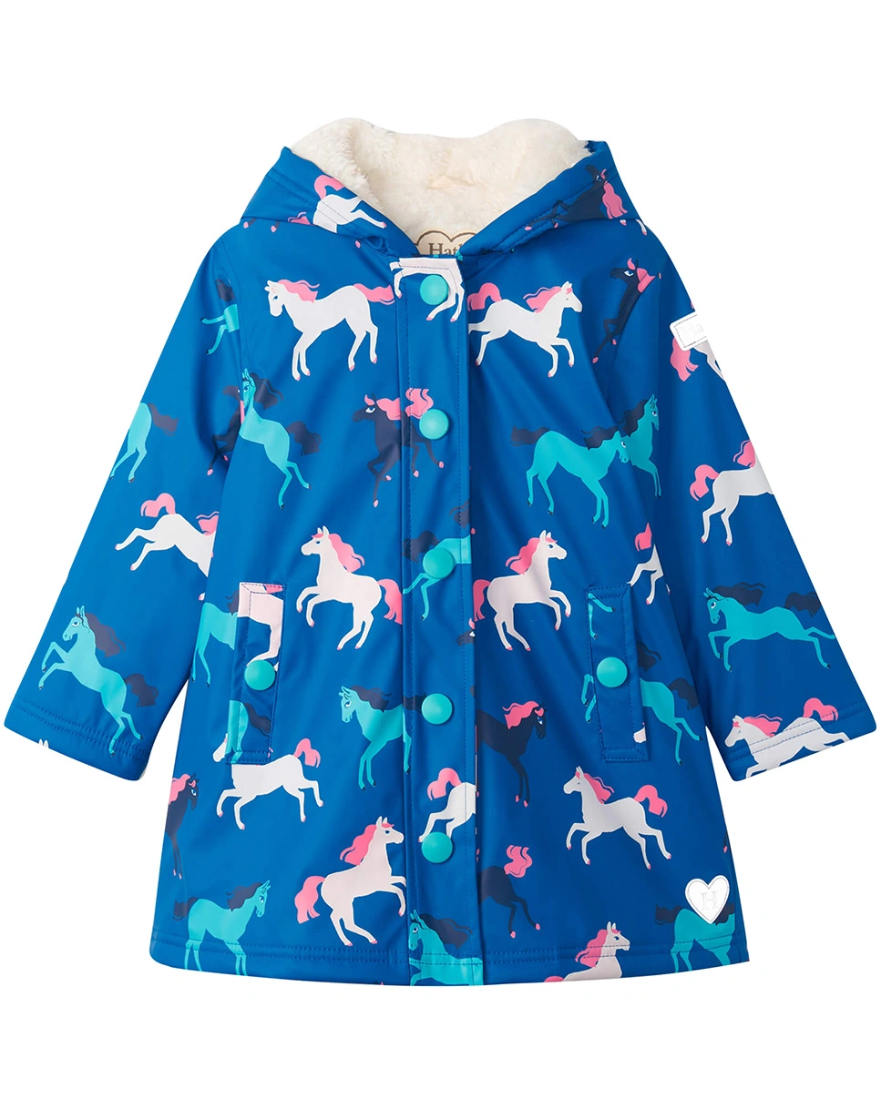 Regenjacke SPLASH PRANCING HORSES in navy/multi