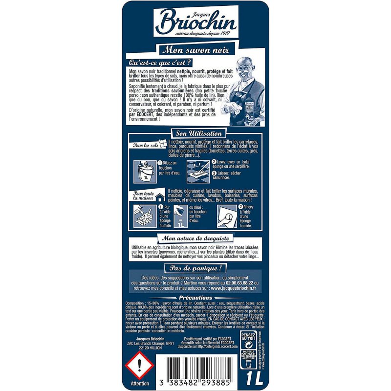 Savon noir liquide Briochin – Flacon 1 L