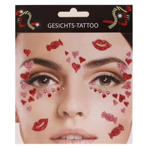 Face Tattoo Sticker Hearts