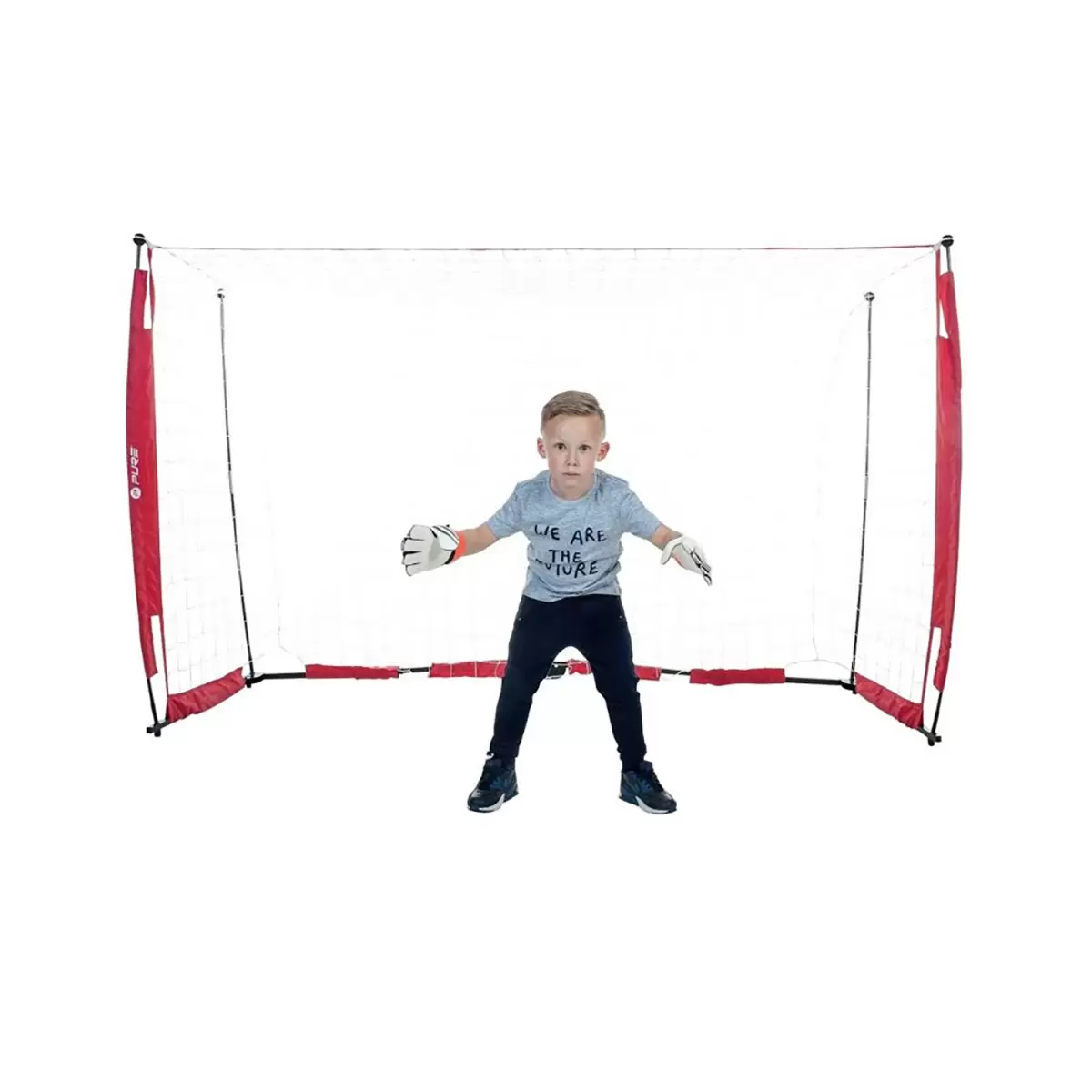 Leichtes Fussballtor Pure2Improve Rot