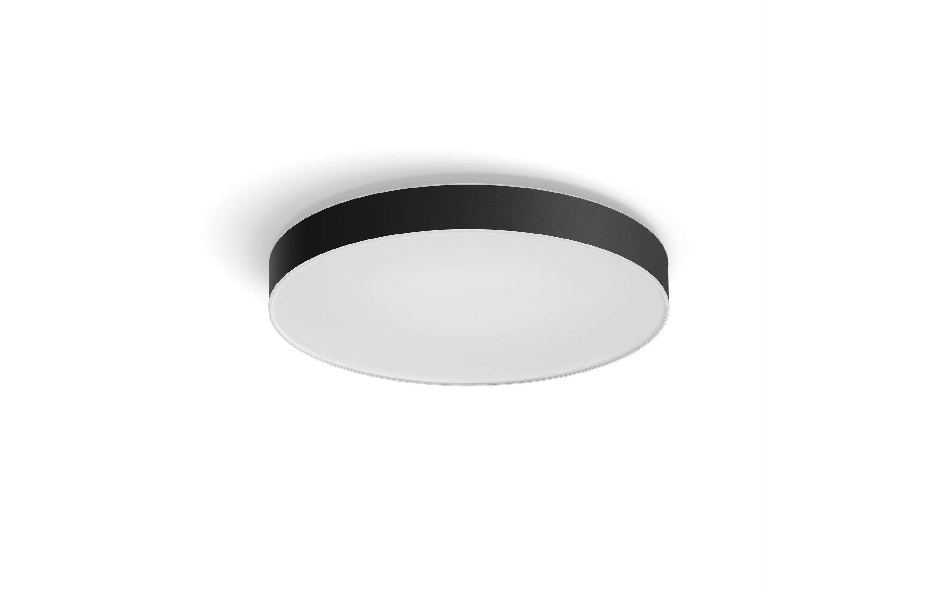 White Amb. Enrave Deckenleuchte XL schwarz 6500 lm + Dimmer<br>Deckenlampe steuerbar mit Philips Hue