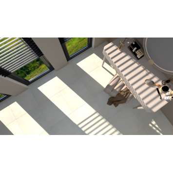 Vloertegel Element betonlook 60 x 60 cm keramiek beige 1,44 m²