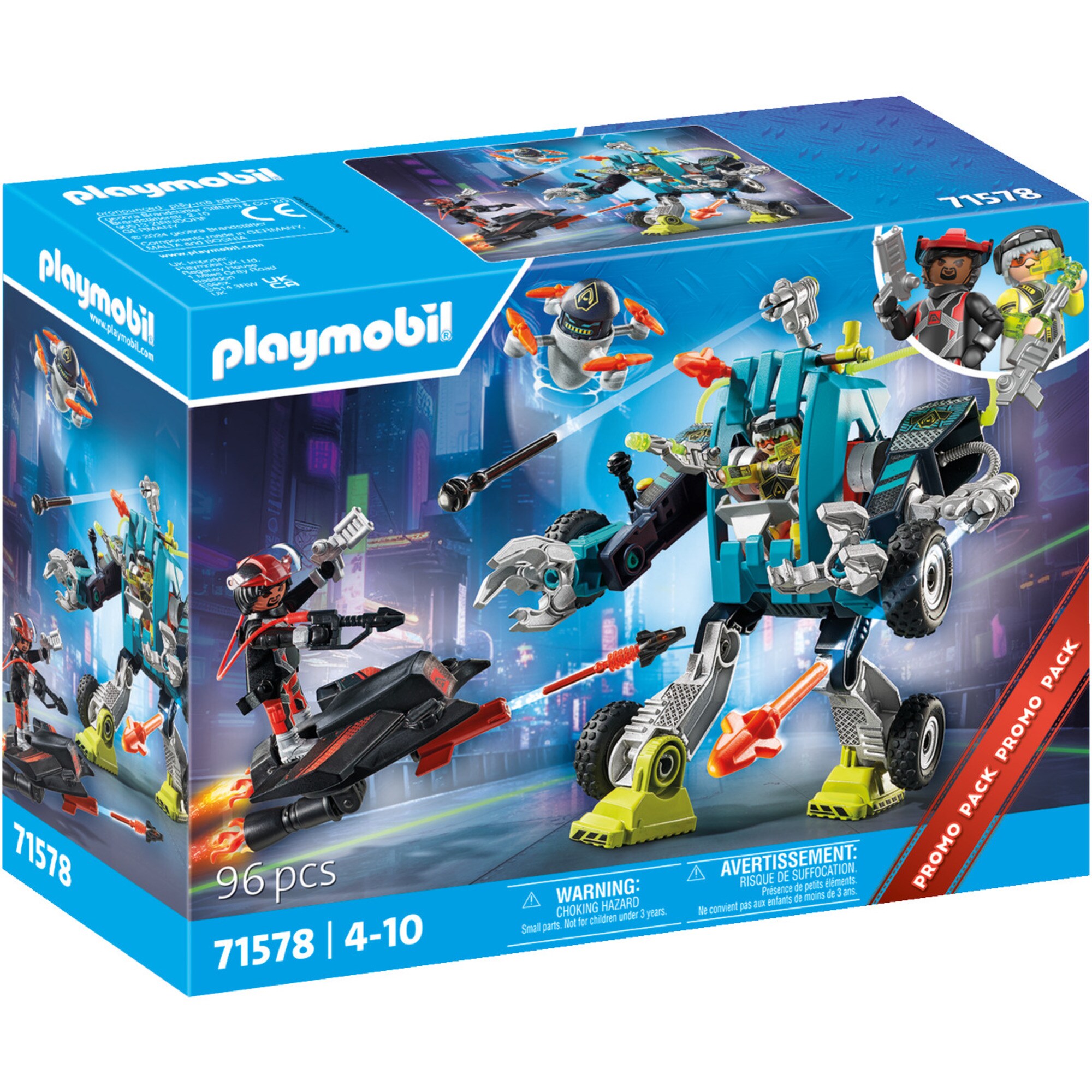 PLAYMOBIL Konstruktionsspielzeug Roboter vs. Fluggleiter