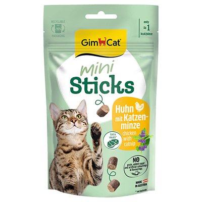 GimCat Katzensnack Mini Sticks Huhn & Katzenminze 50g