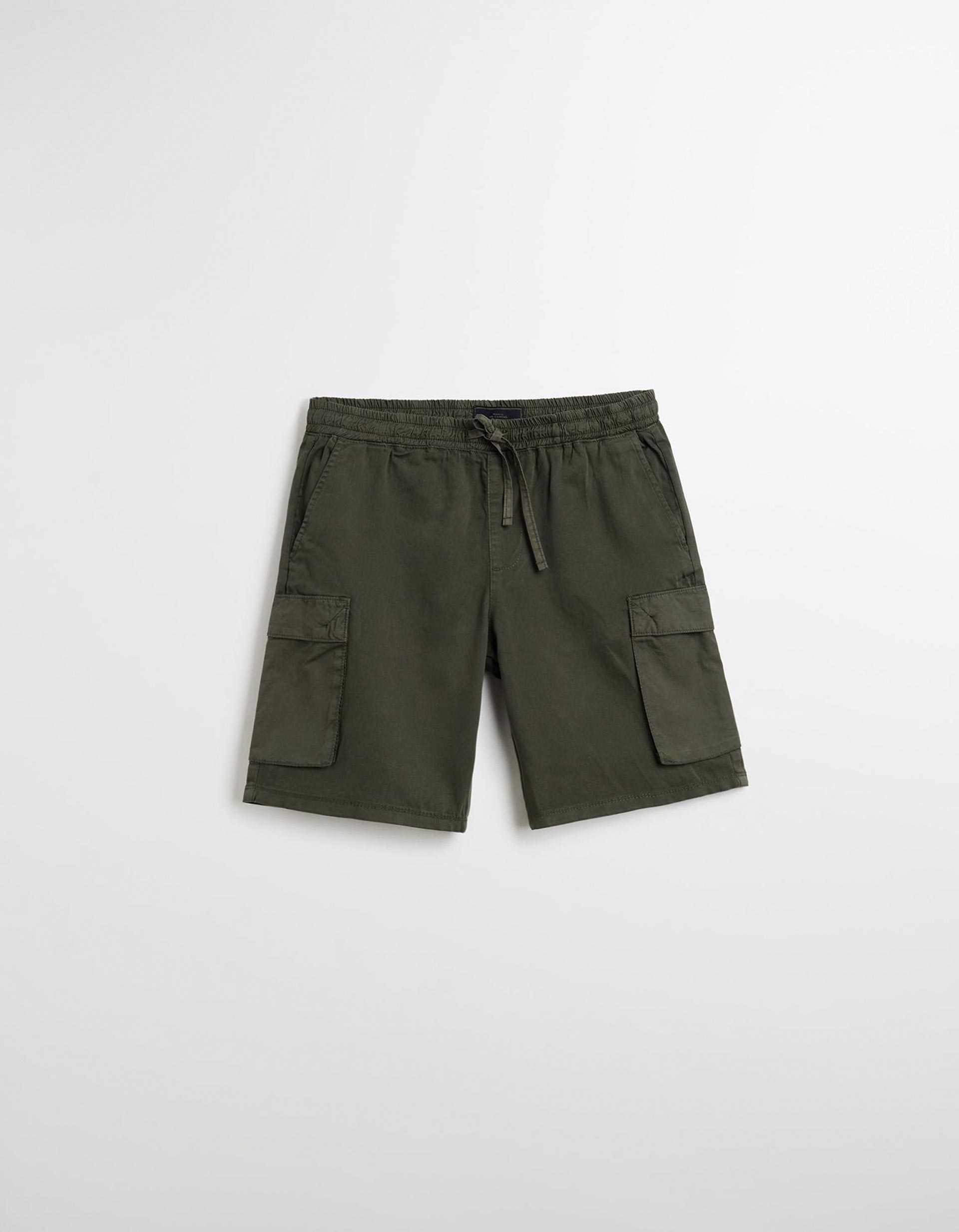 Calções de Felpa, Homem, Verde Escuro