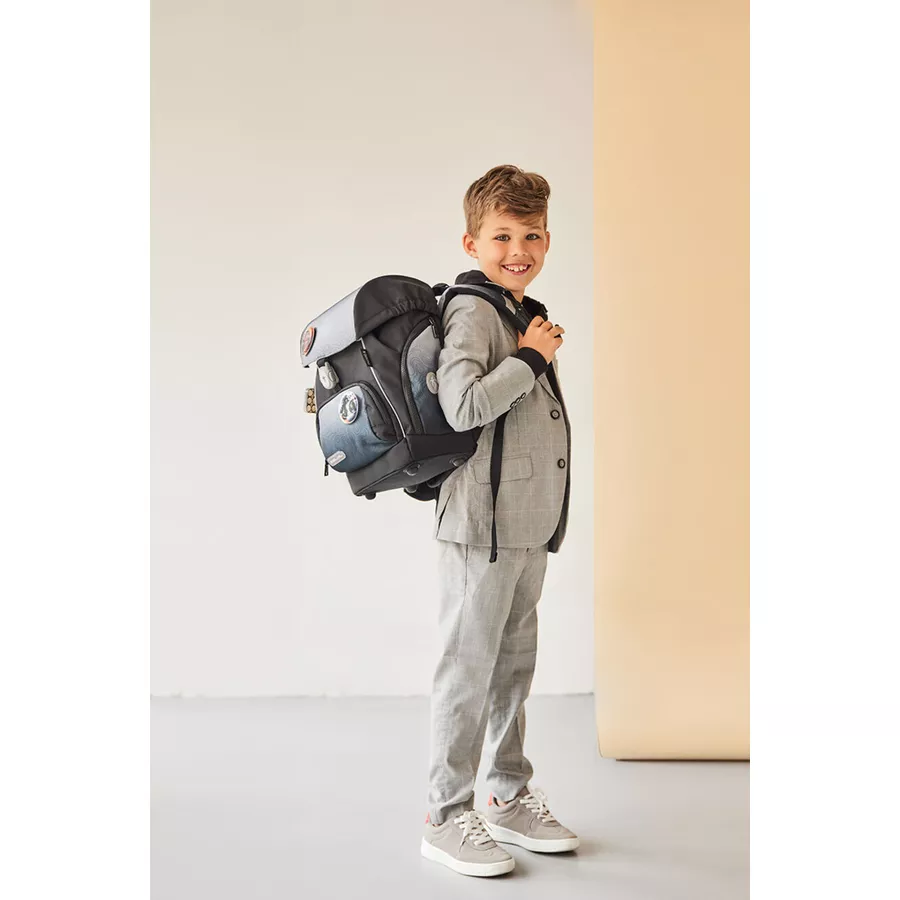 Belmil Schulranzen Premium Comfy Plus Set 5-teilig Black Grey