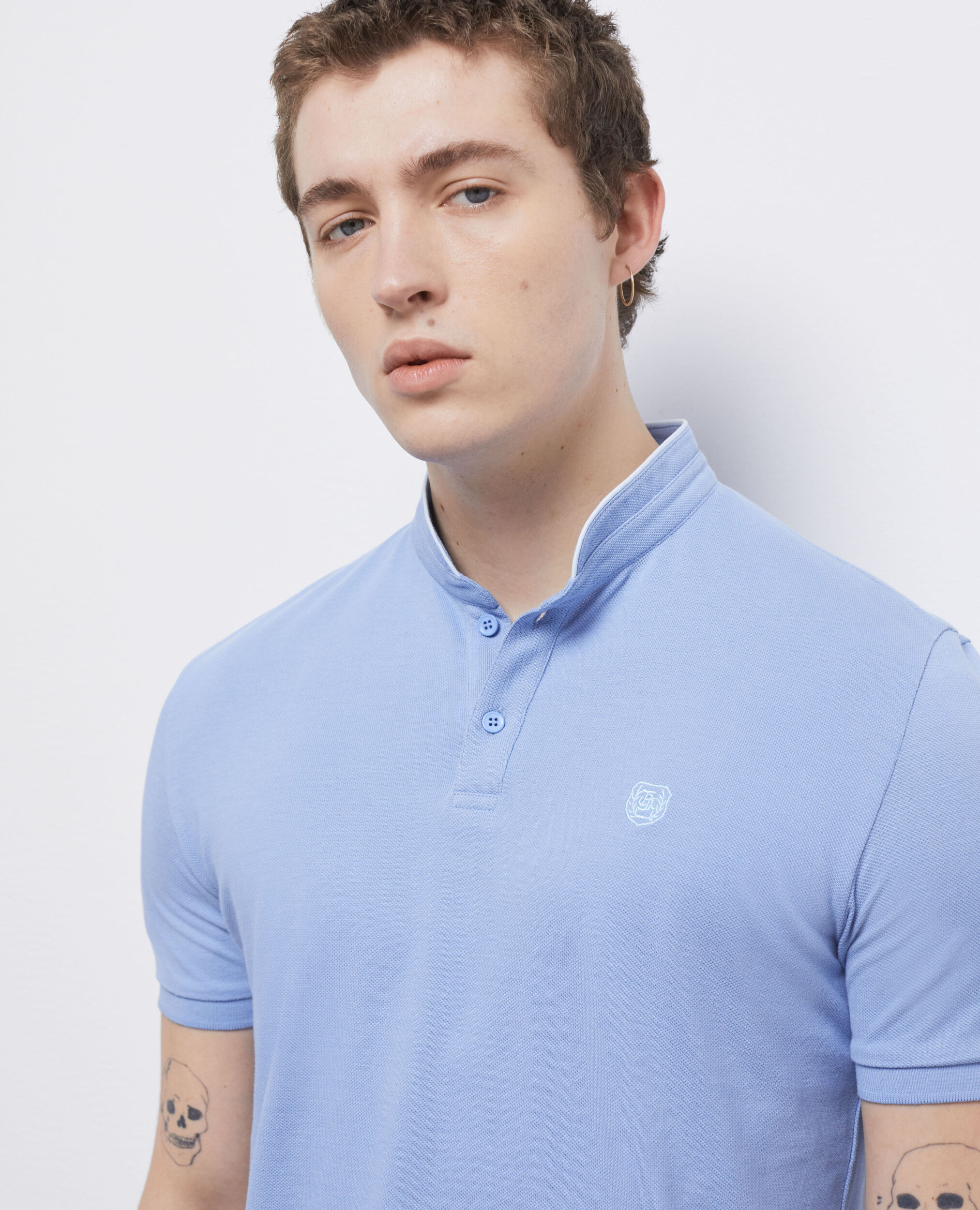 Polo col officier bleu