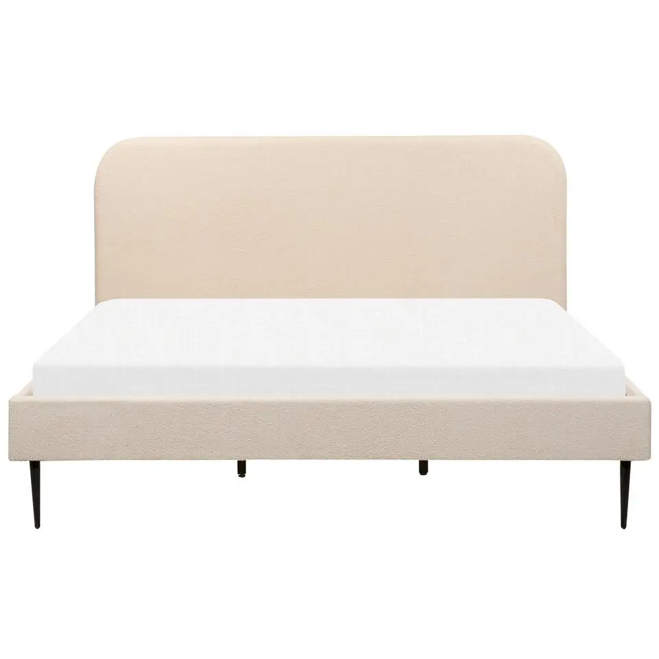 FLAYAT - Tweepersoonsbed - Beige - 180 x 200 cm - Bouclé
