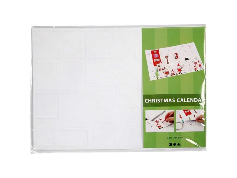 Creativ Company Adventskalender Uni 5 Stück Adventskalender zum selber Gestalten mit Fotos, Gutscheinen, Zitaten, etc.