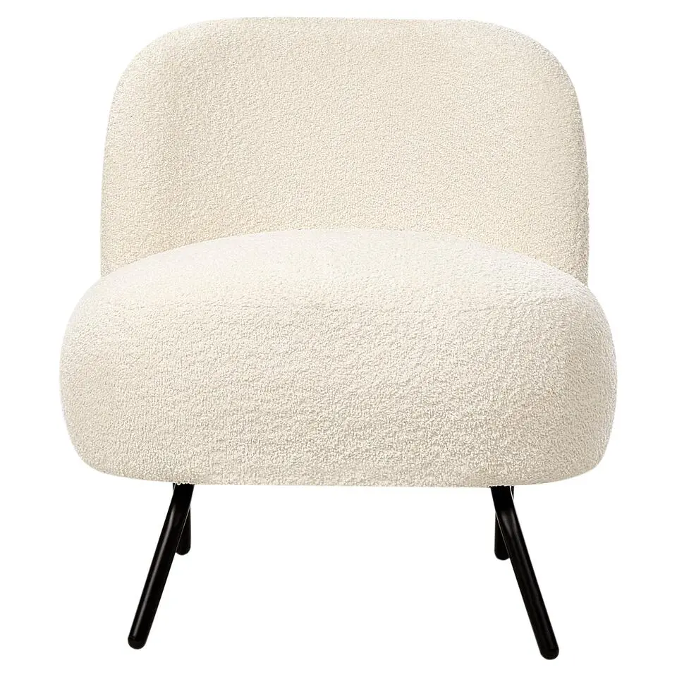 KUMLA - Fauteuil - Gebroken wit - Bouclé