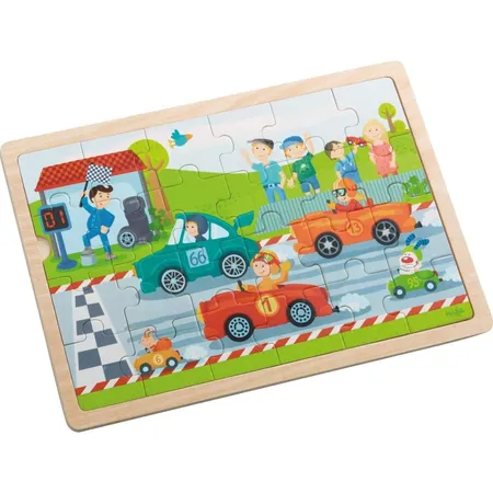 HABA 301941 Holzpuzzle Flotte Flitzer