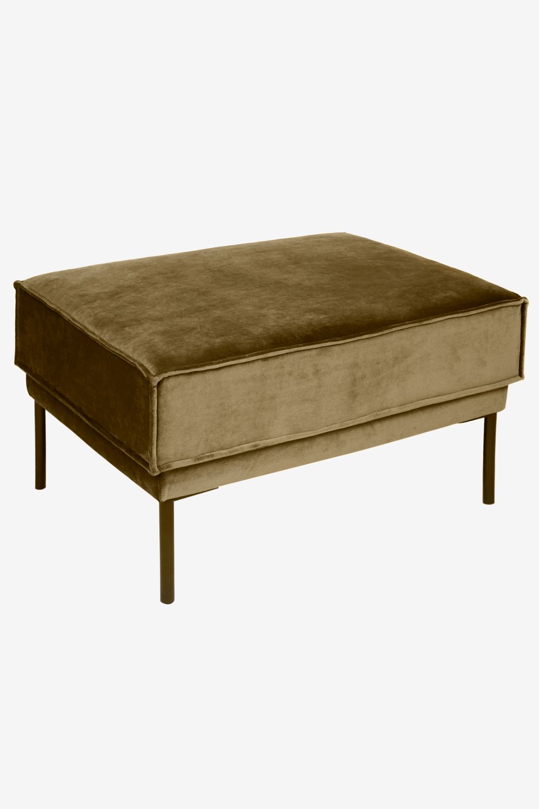 The Duchess velvet hocker brons