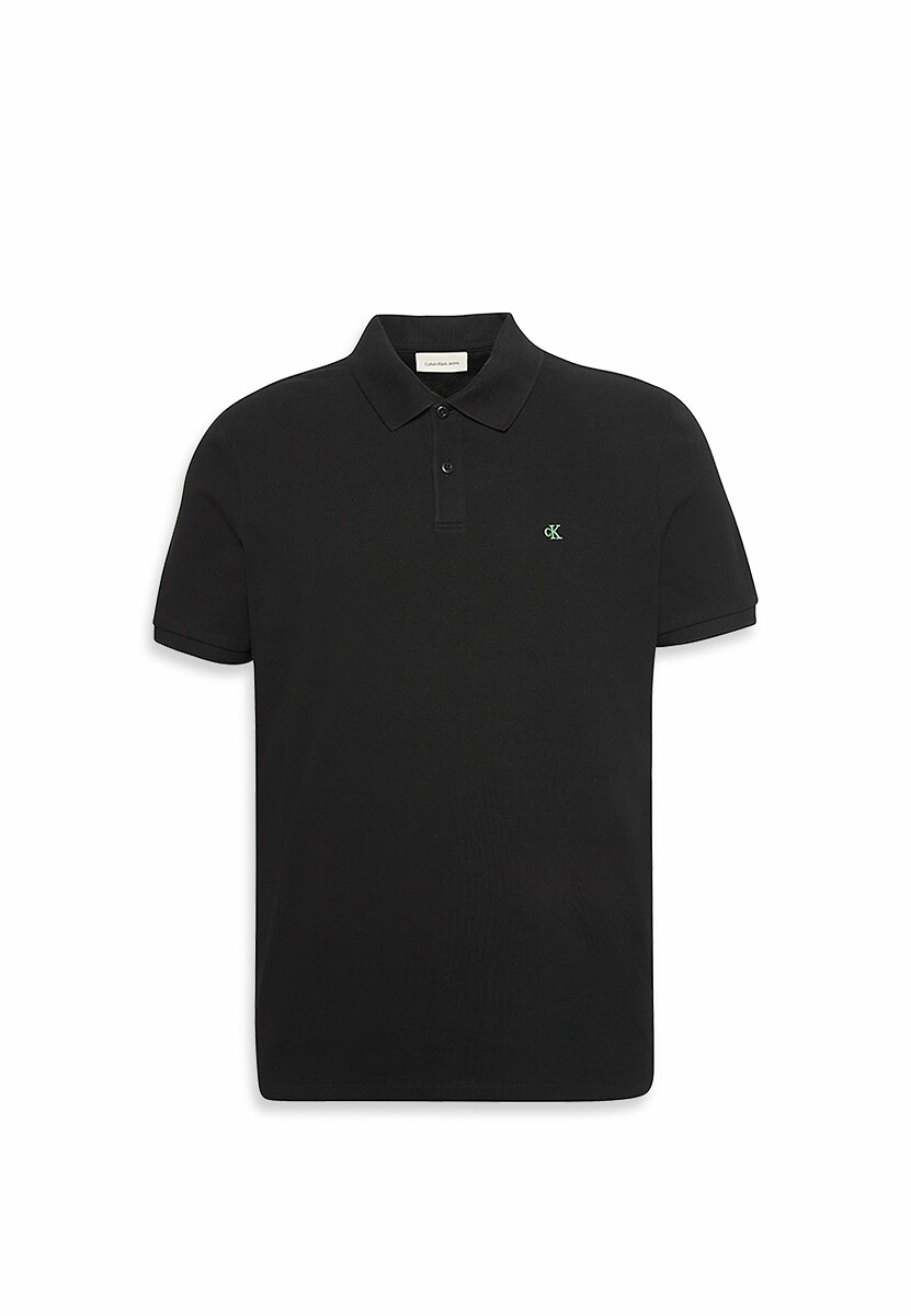 CALVIN KLEIN JEANS<br>Camisa polo em algodão piqué com mangas curtas