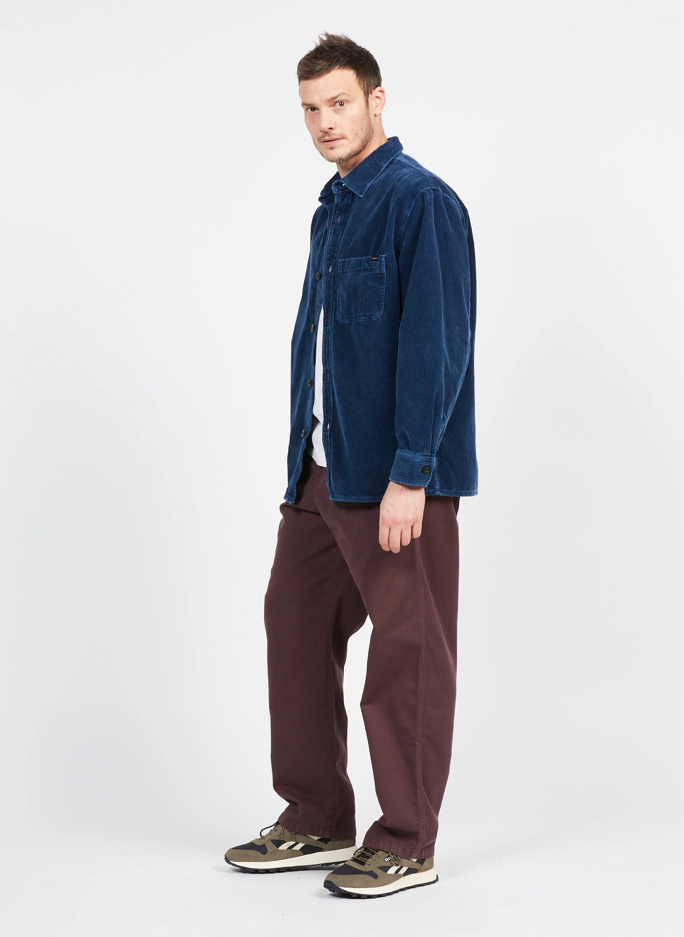 Pantalon droit en coton bio| Violet