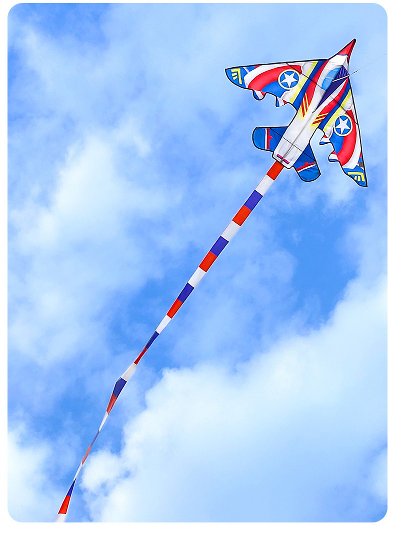 (4.8m) Flug Drachen Herbst Spielzeug Outdoor Flugzeug Flugspielzeug mit Streifenschwanz - Bunt