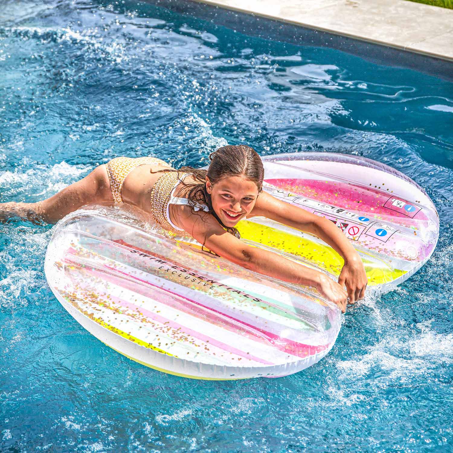 Swim Essentials Luchtbed Regenboog Hart