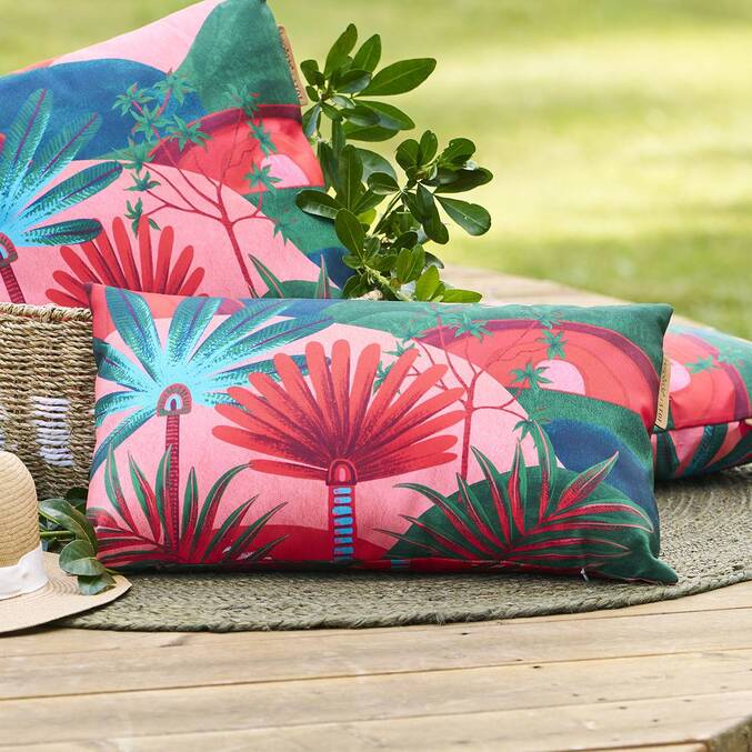 Coussin déco d'extérieur MAORIA motif Jungle